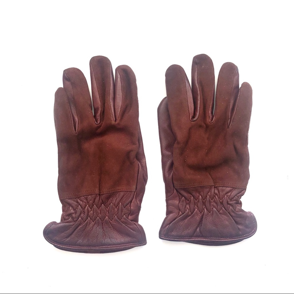 Vintage Brown Leather Gloves